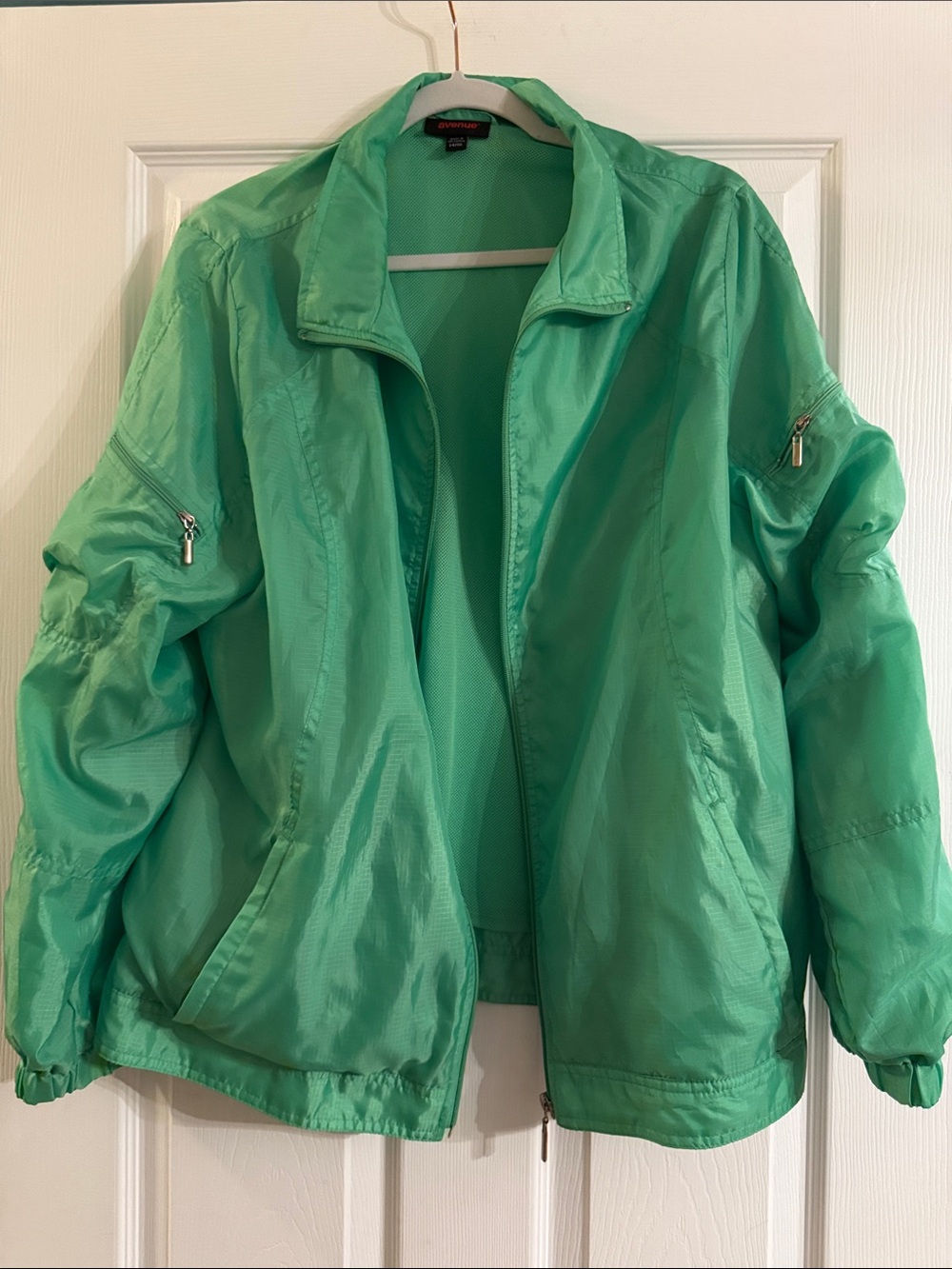 Avenue Mint Green Lightweight Bomber Jacket